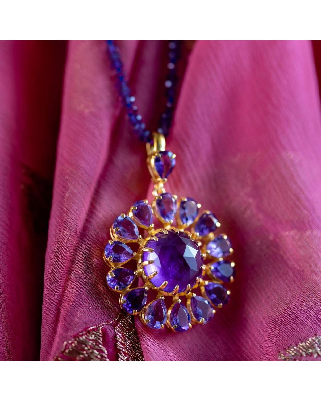 Emma Chapman Jewels Pink Boston Amethyst Pendant