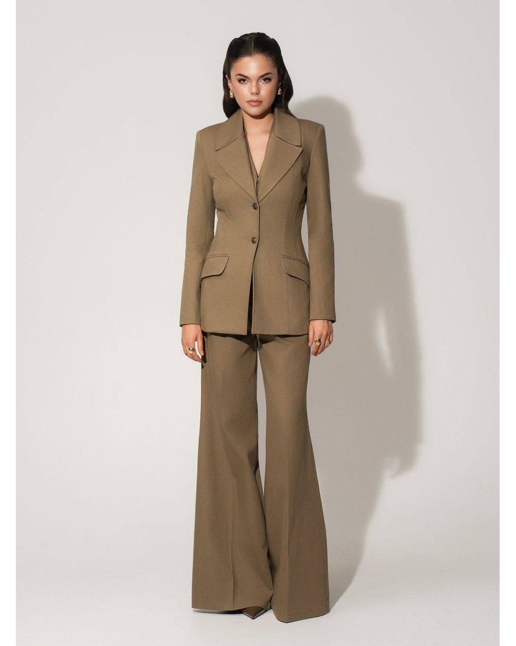 Tia Dorraine Green Single-Breasted Blazer