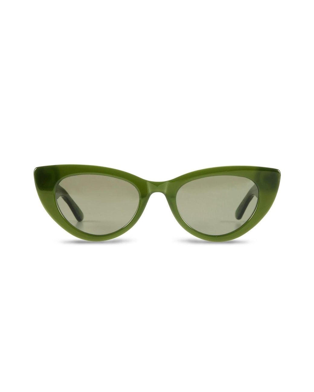 The Avantguard Green Celosia Moss Cat Eye Sunglasses