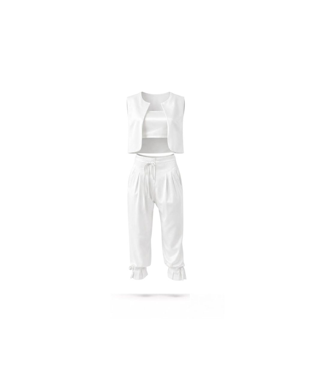 Lumina Eligma White The Arabesque Pants Ensemble