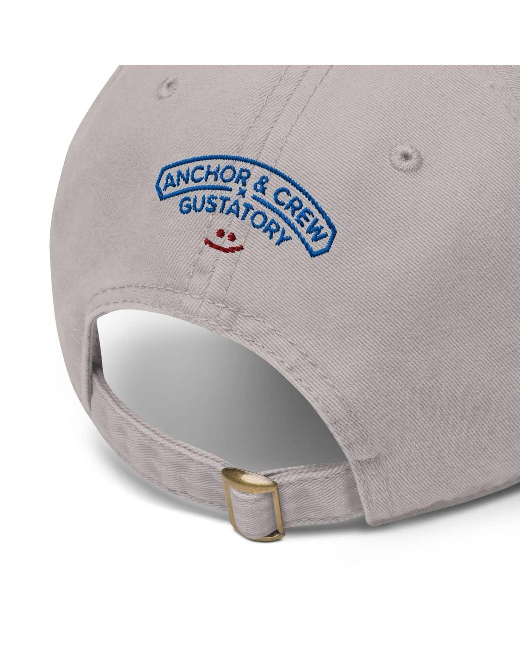 Anchor and Crew Gray Gustatory Instant Human Just Add Coffee. Cotton Embroidered Cap