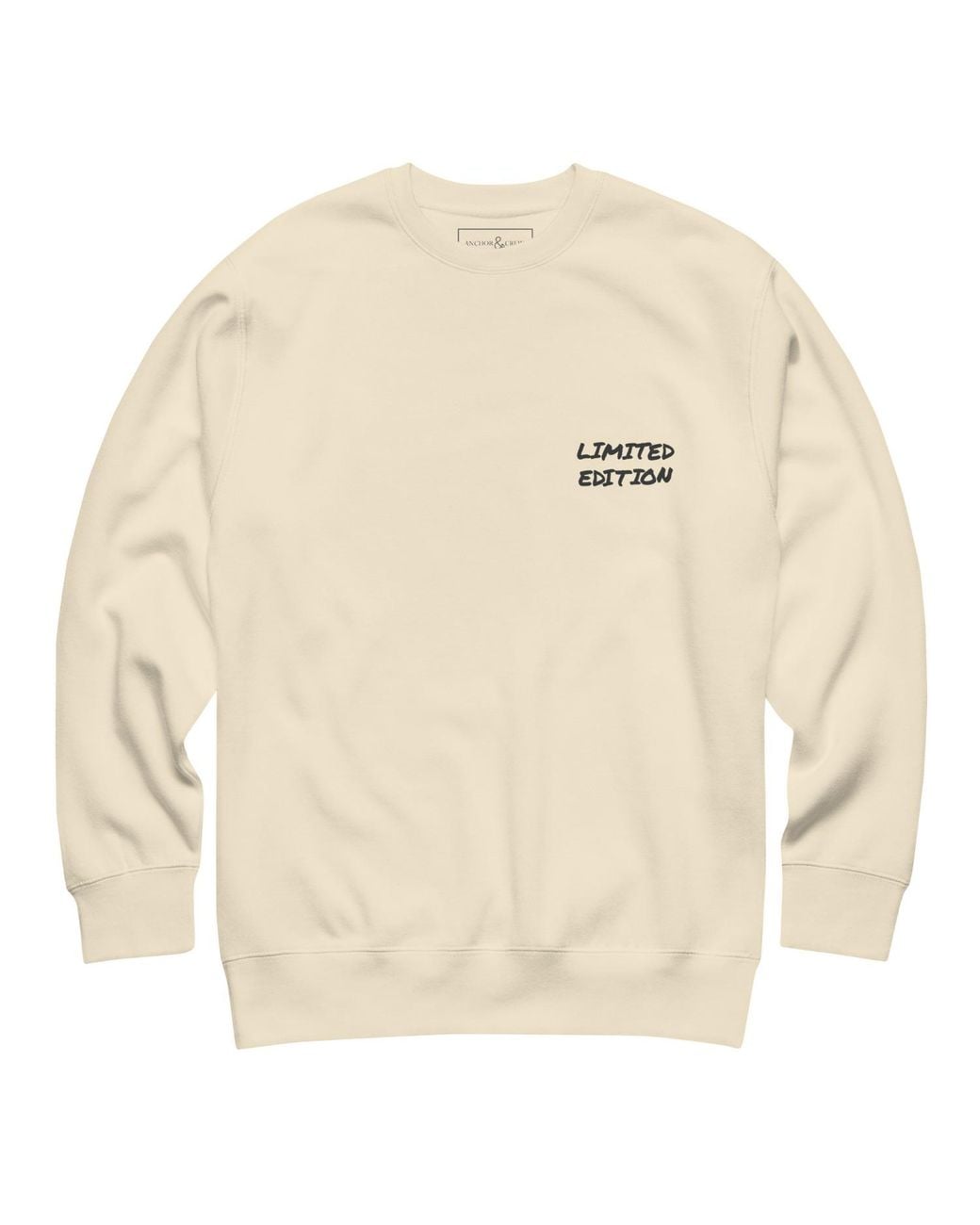 Anchor and Crew Neutrals Natural Limited Edition Annotations Organic Cotton Sweatshirt