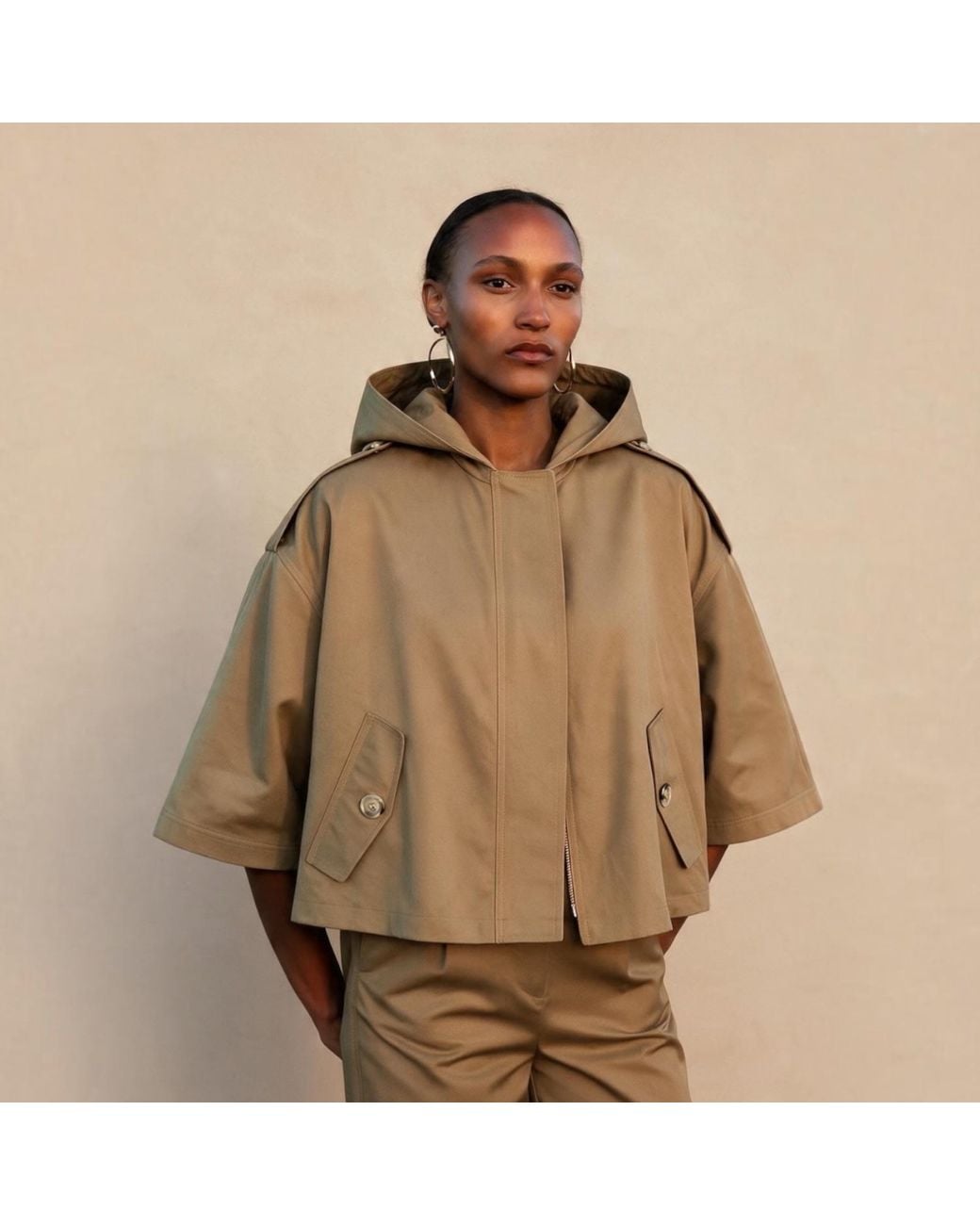 Kipépéo Brown Neutrals Selina Hoodie Jacket