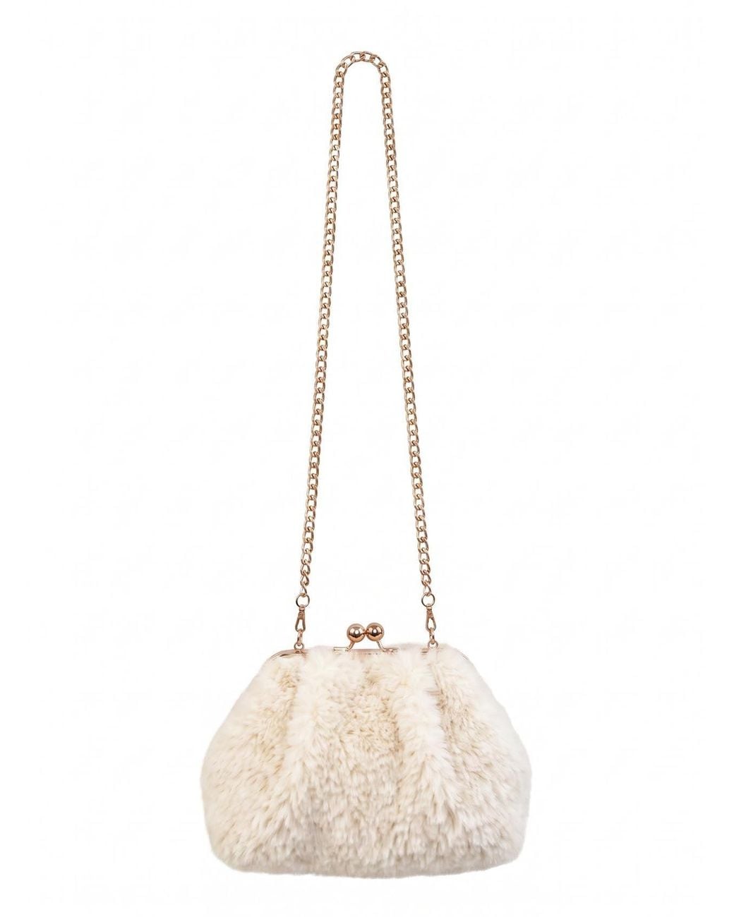 Nooki Design Natural Booba Faux Fur Clutch Bag