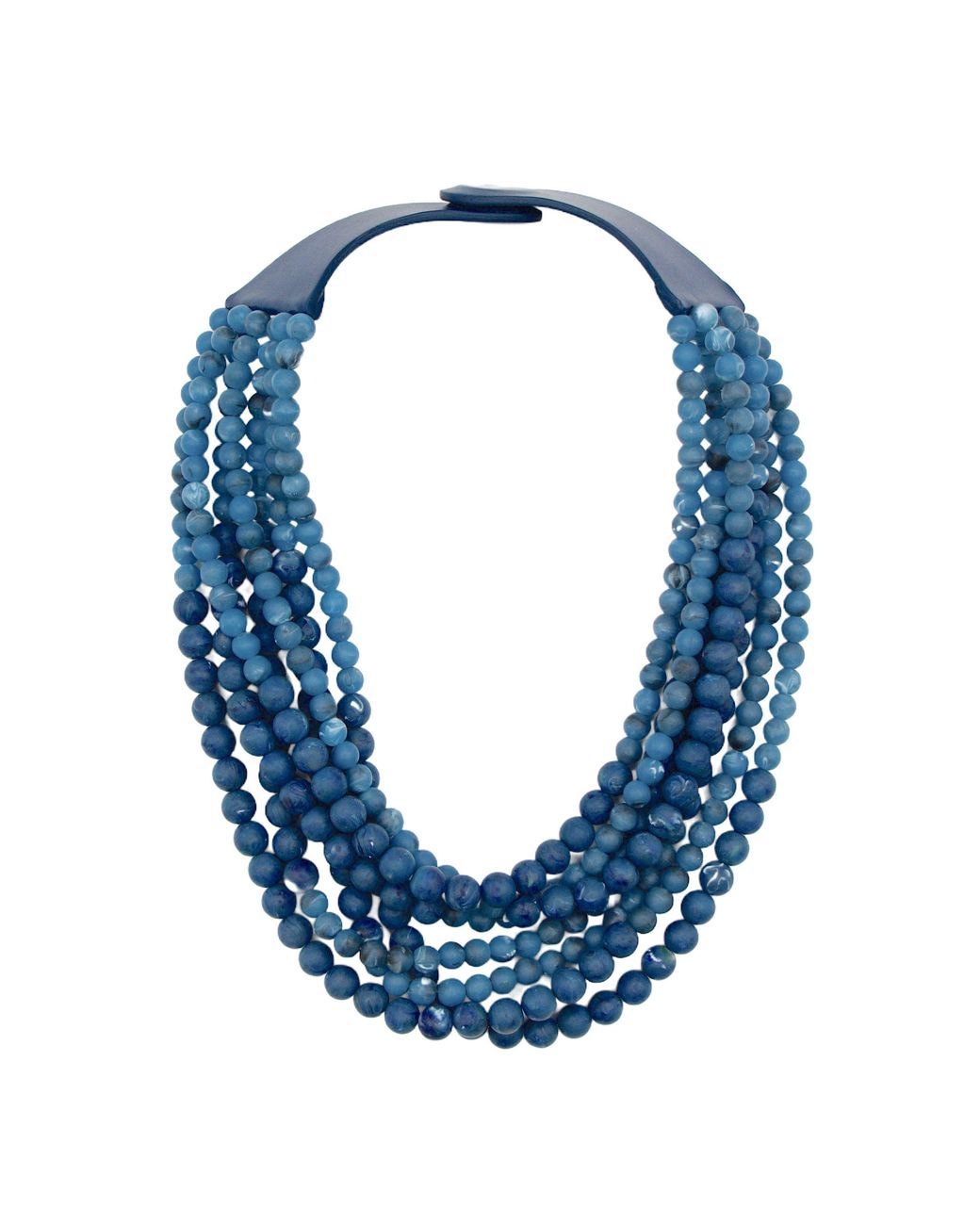 Fairchild Baldwin Blue Helena Marble Denim Necklace