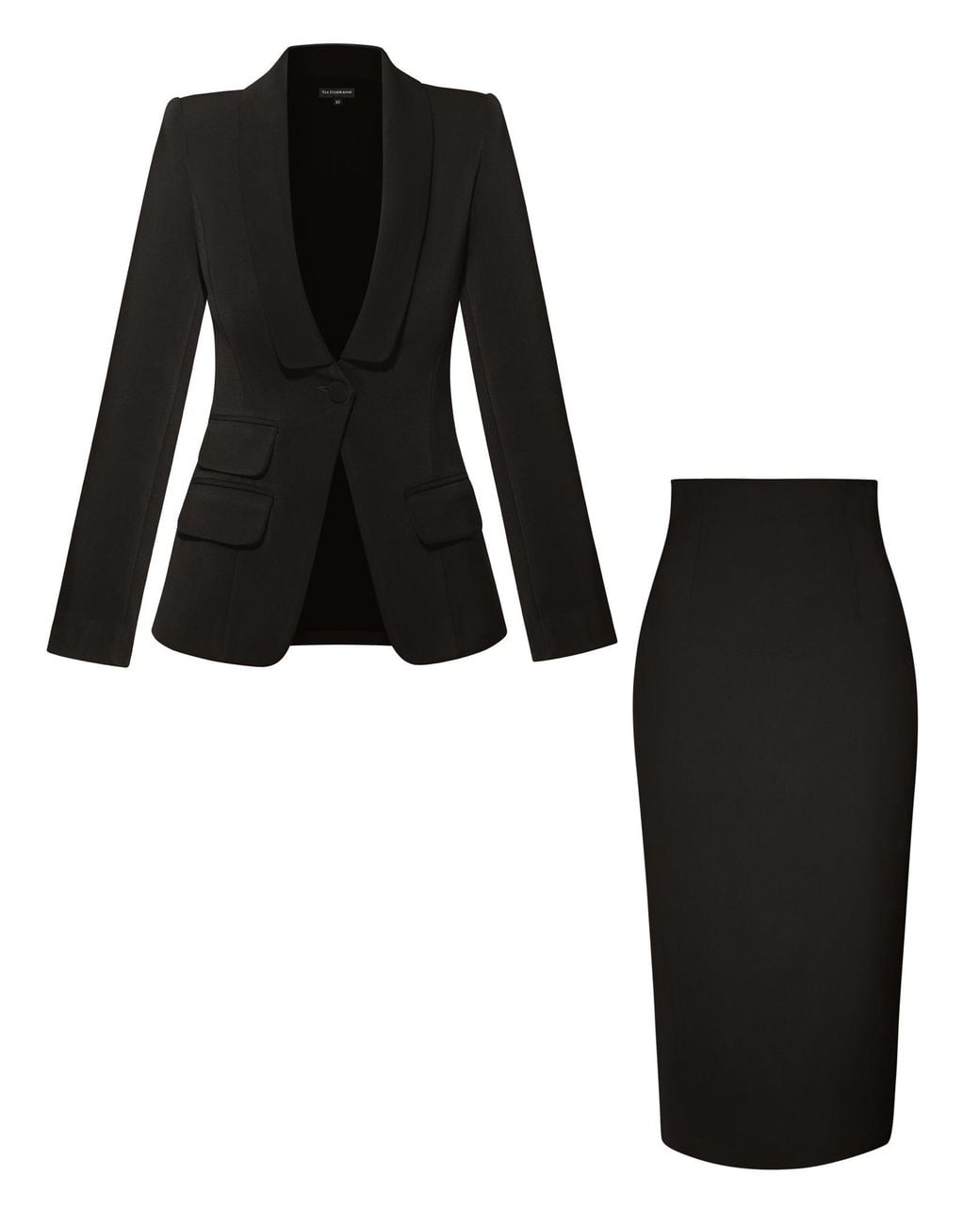 Tia Dorraine Black Vision Tailored Blazer & Skirt Suit