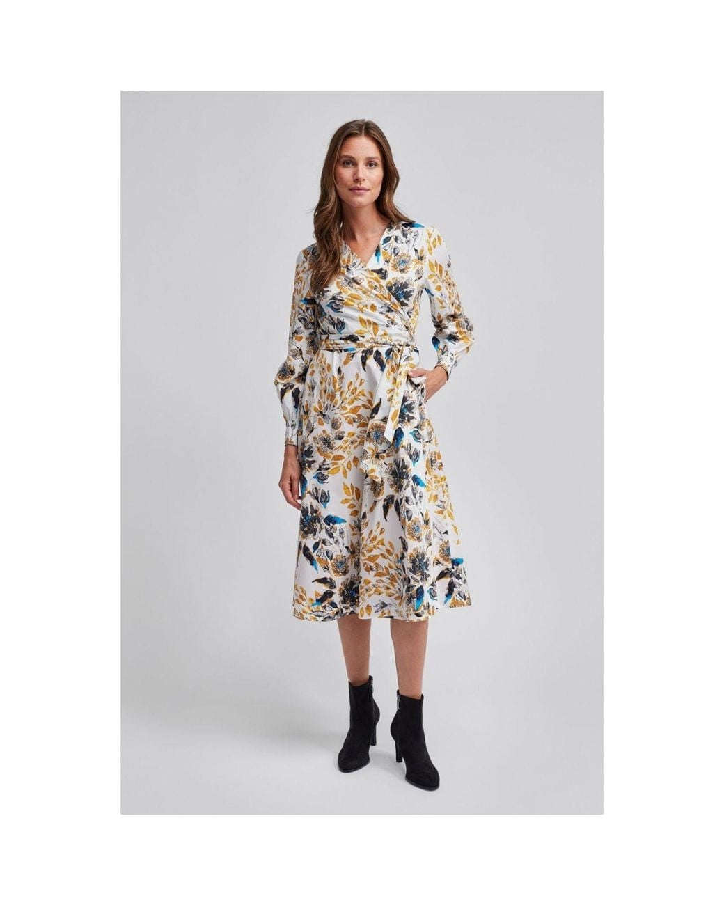 Marianna Déri Natural Autumn Garden Wrap Dress