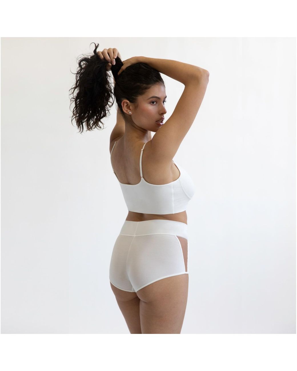 MONIQUE MORIN LINGERIE White Core Shorty Crystal