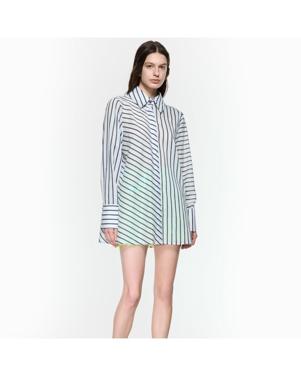 Mirimalist Blue Helix Striped Shirt