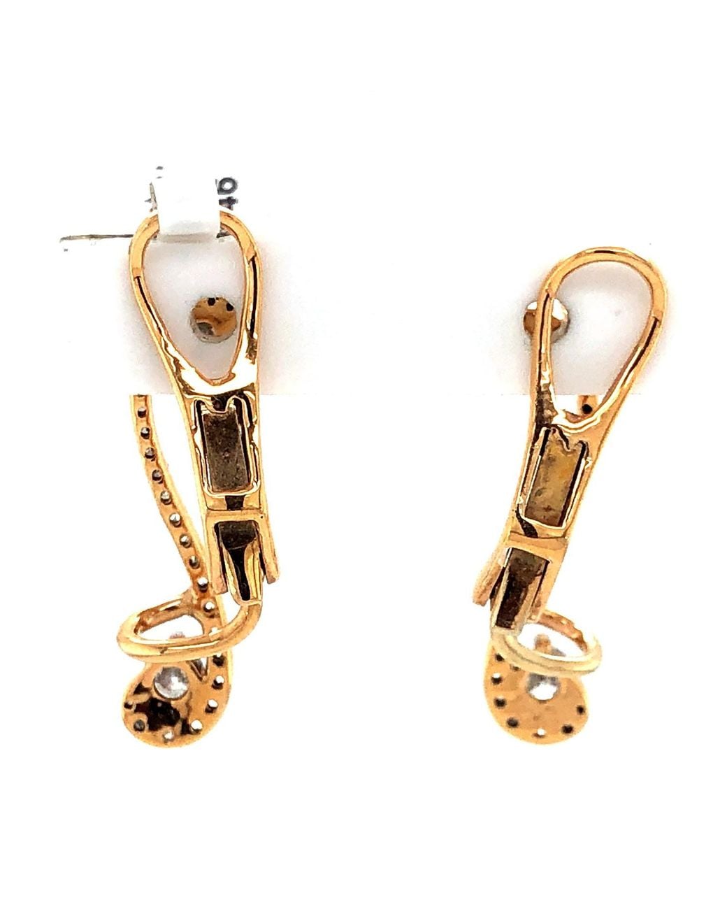 Artisan Multicolor Rose Diamond Clip On Earrings