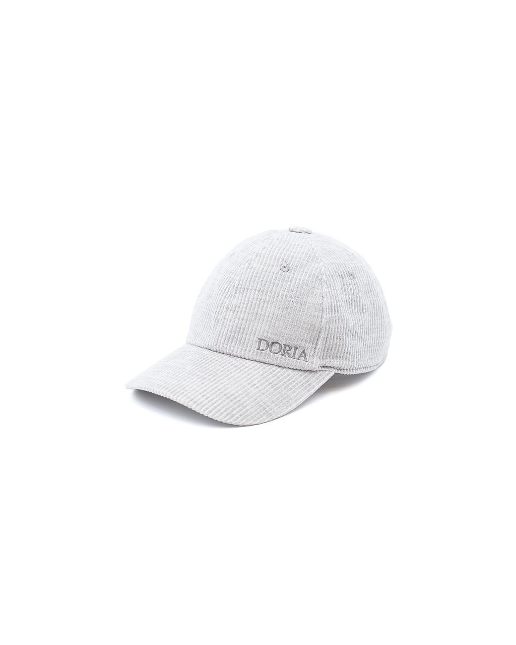 DORIA 1905 White Neutrals Ribbed Velvet Baseball Cap for men