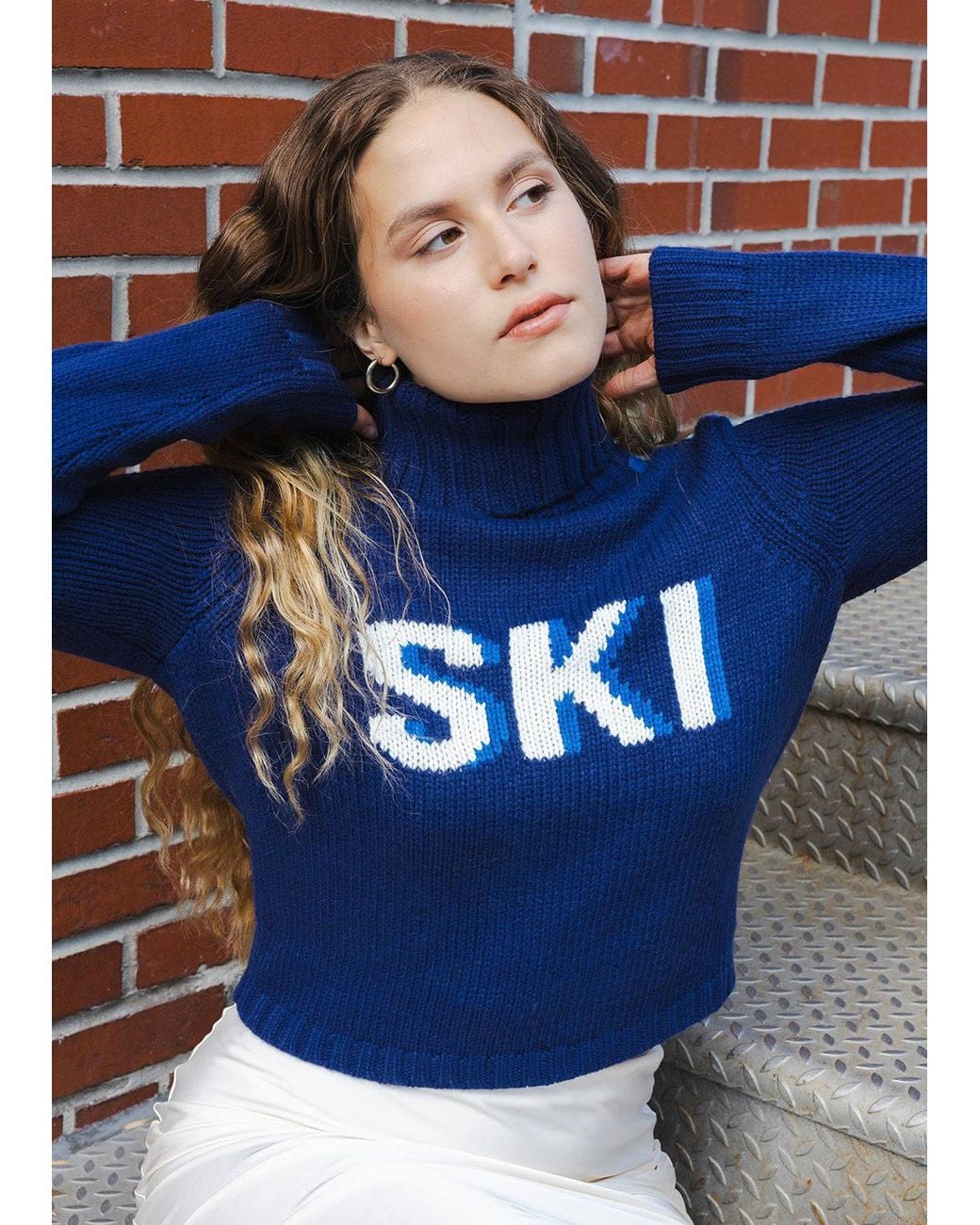 Ellsworth & Ivey Blue Jade Turtleneck Sweater