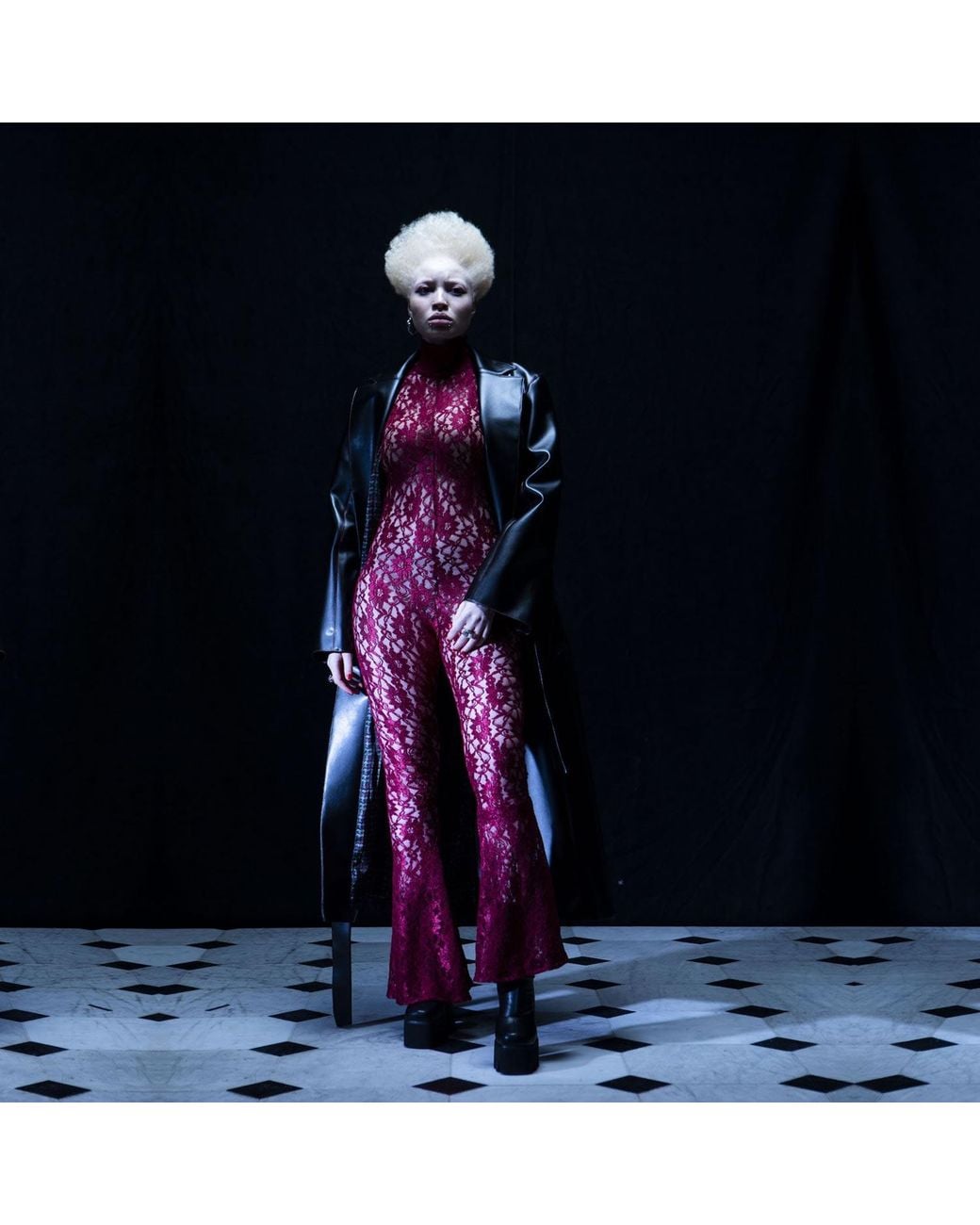 Sarah Regensburger Red Lace Queen Catsuit