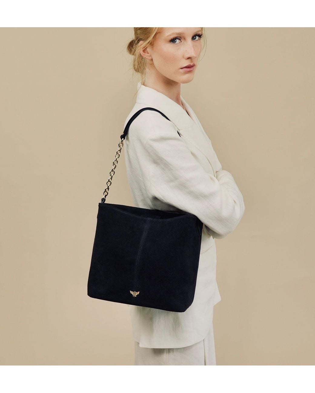 Apatchy London Black The Izzie Suede Bag