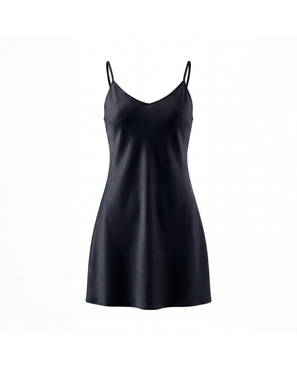 Vimissia Blue Mini Silk Slip Dress