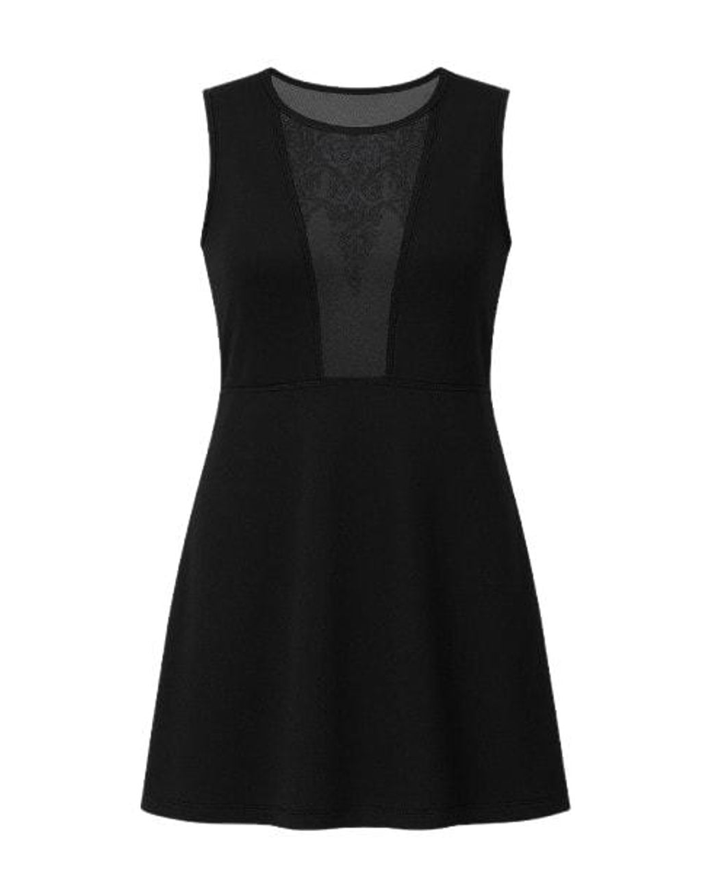 Conquista Black Lace Detail Skater Dress