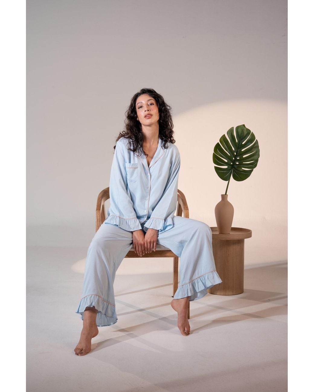Carolina Benoit Blue Luxury Bamboo Pajama Set