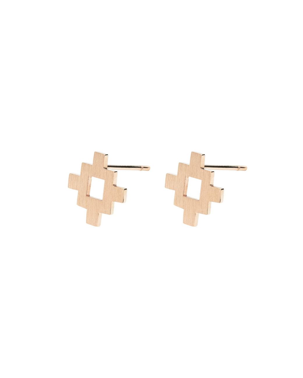 Sheida Farrokhi Pink Rose Minimal Flower Earrings