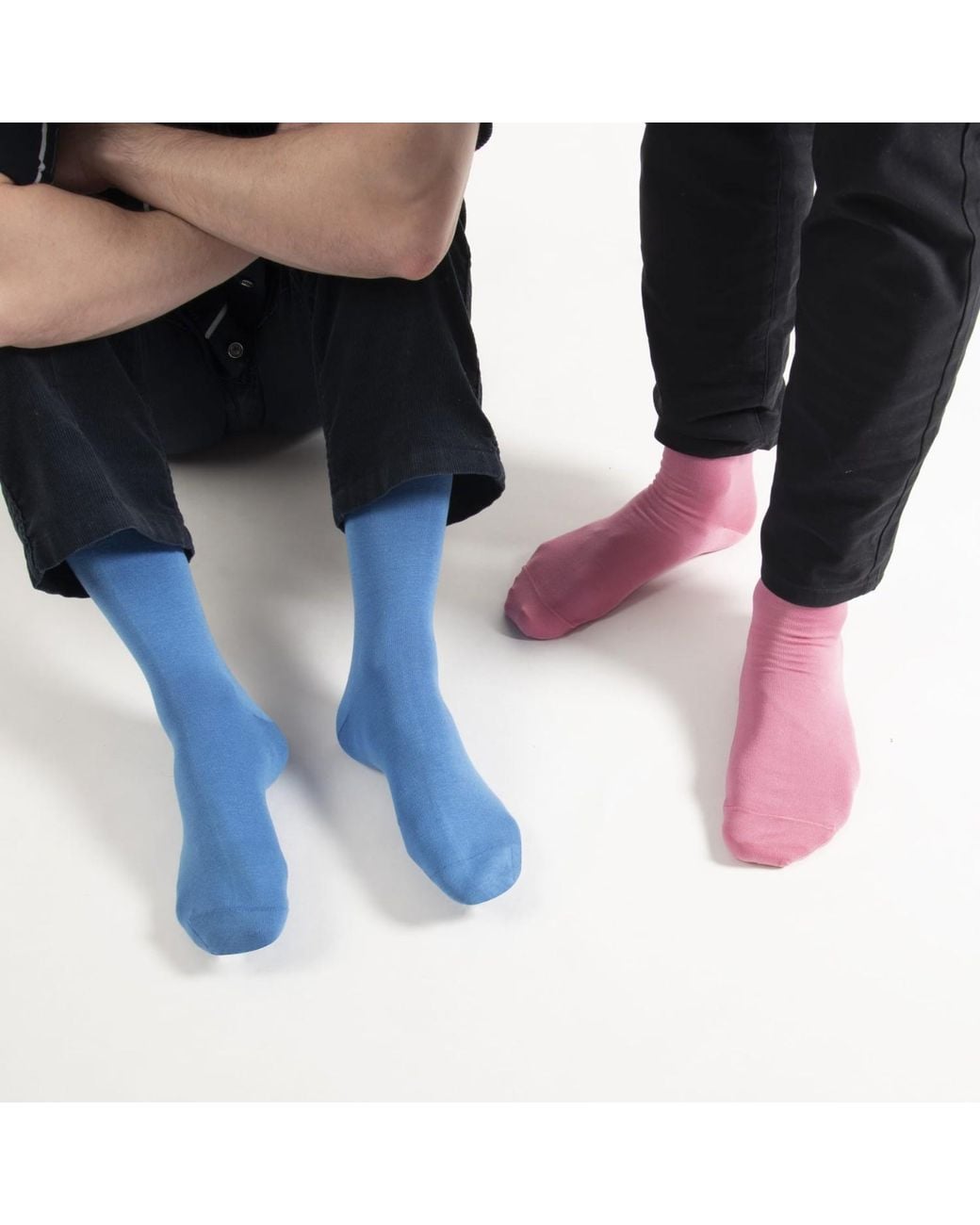 Peper Harow - Made in England Blue Classic Luxury Crew & Trainer Socks Bundle for men