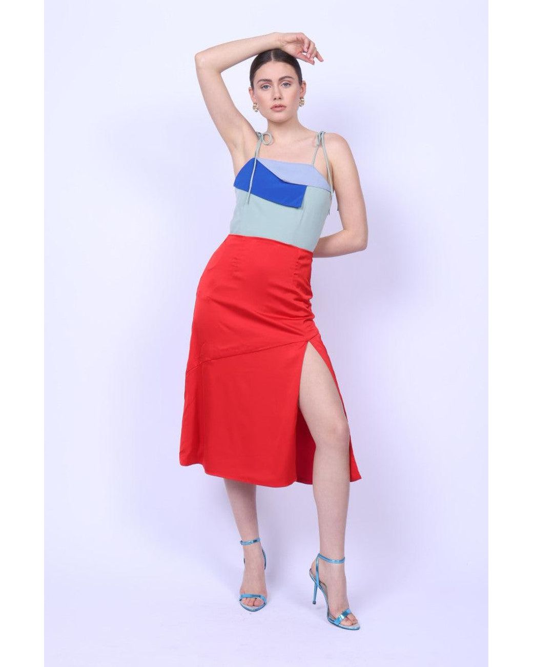 Mary Dickow Red Alma Skirt