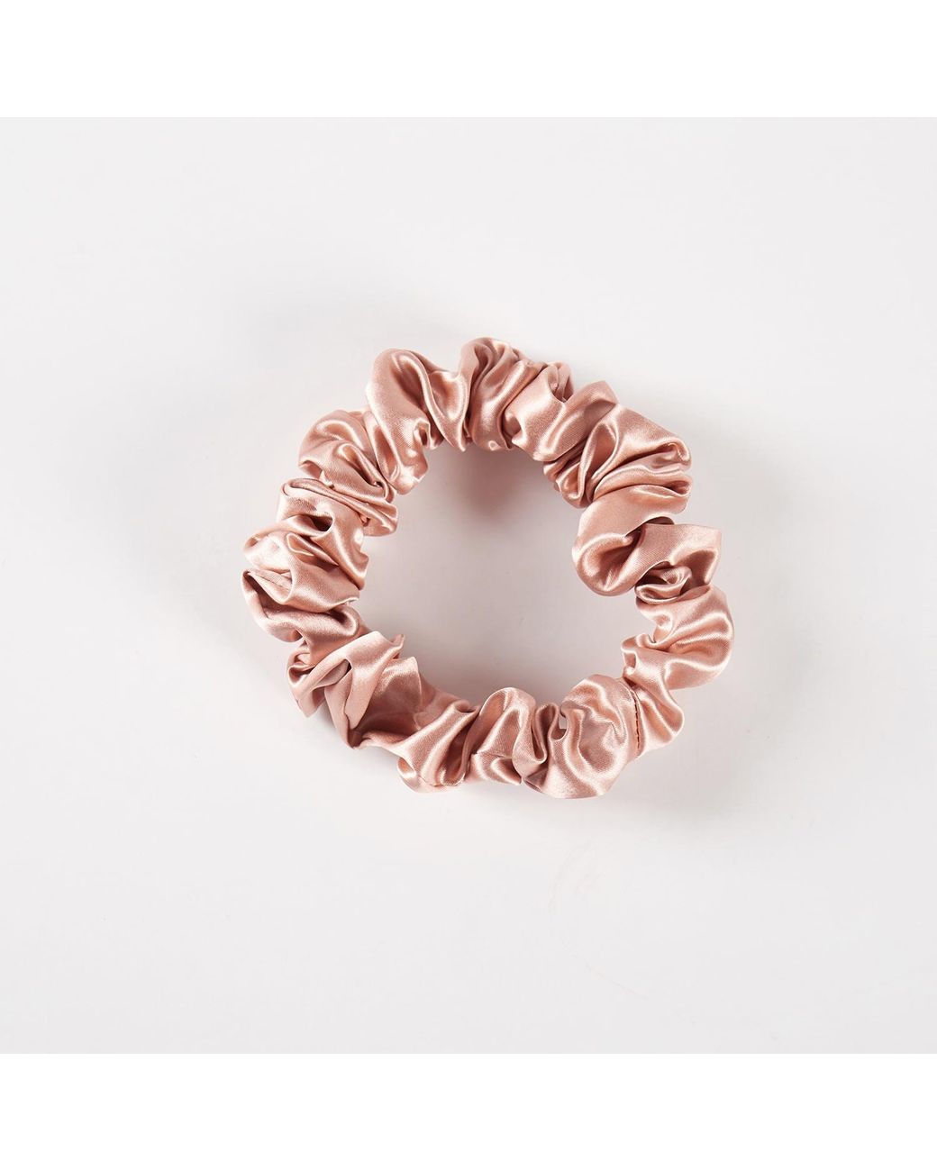 Soft Strokes Silk Pink Pure Mulberry Silk Mini Scrunchie Set Of Five