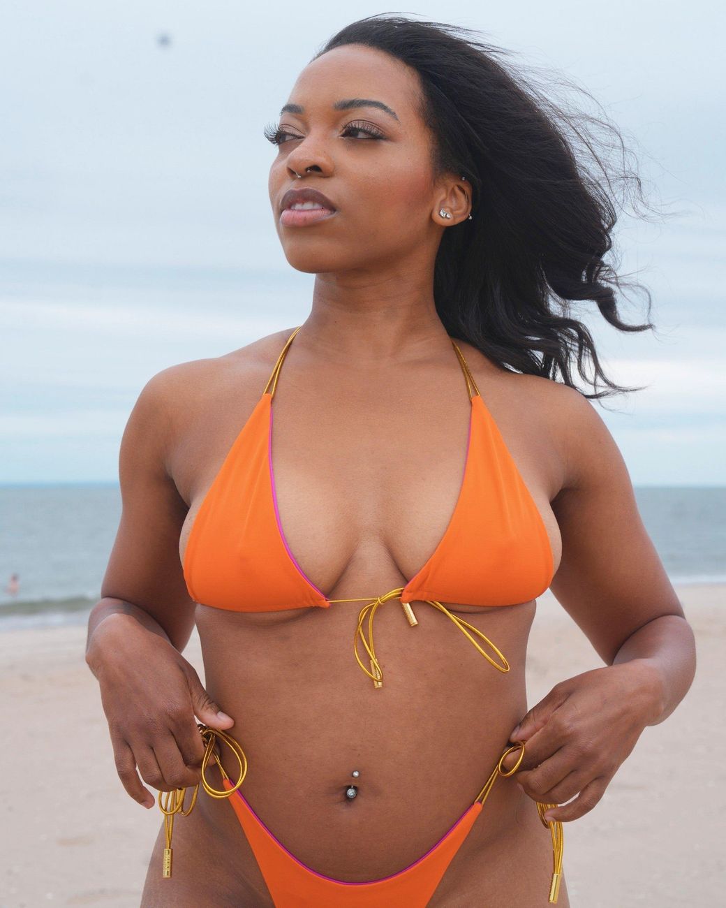Capri Swim™ Orange Solmera Reversible Thongkini Bottom