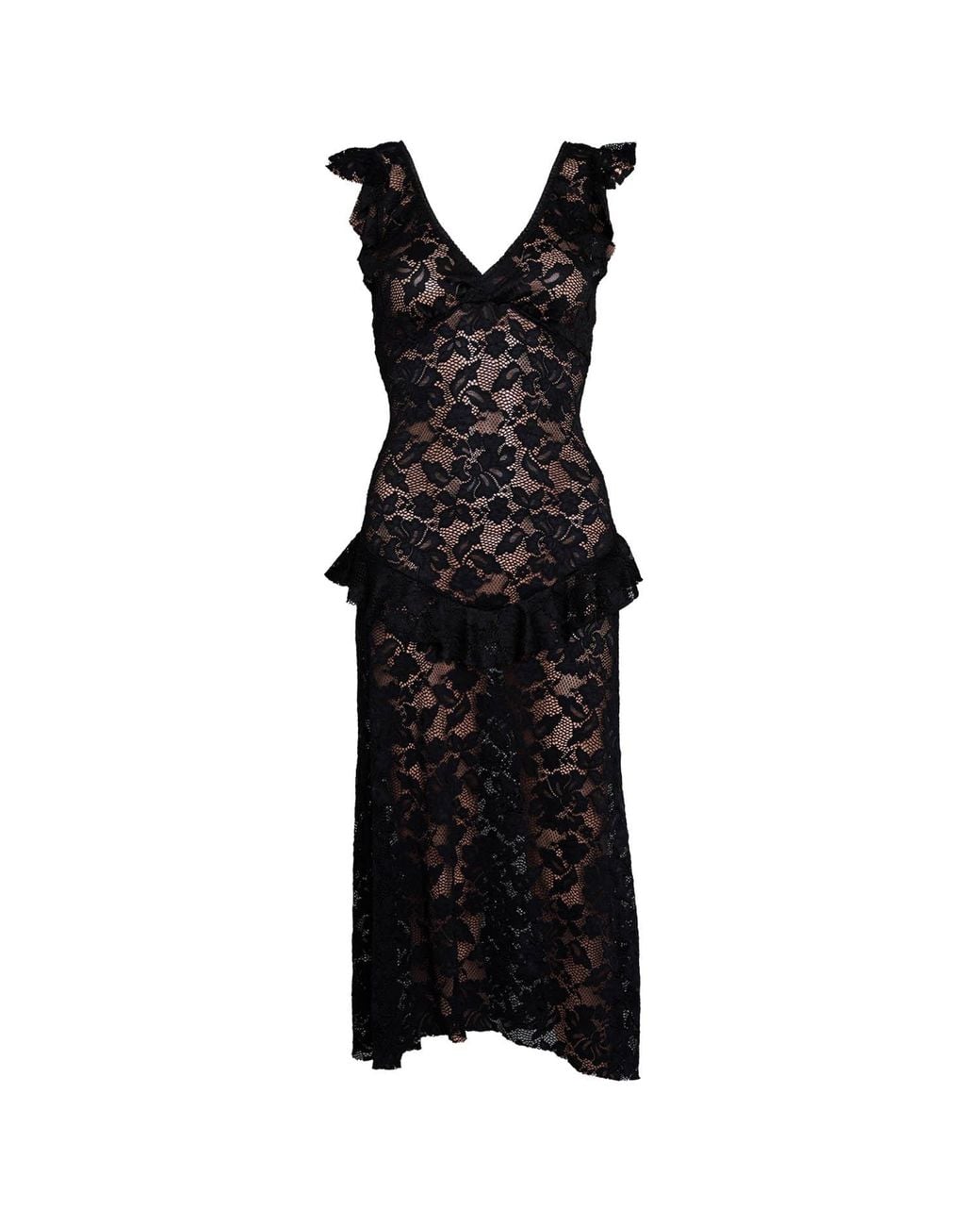 Love and Nostalgia Black Summer Love Lace Midi Dress