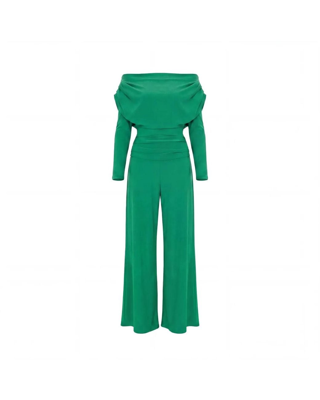 Atom Label Green Carbon Jumpsuit With Sleeve