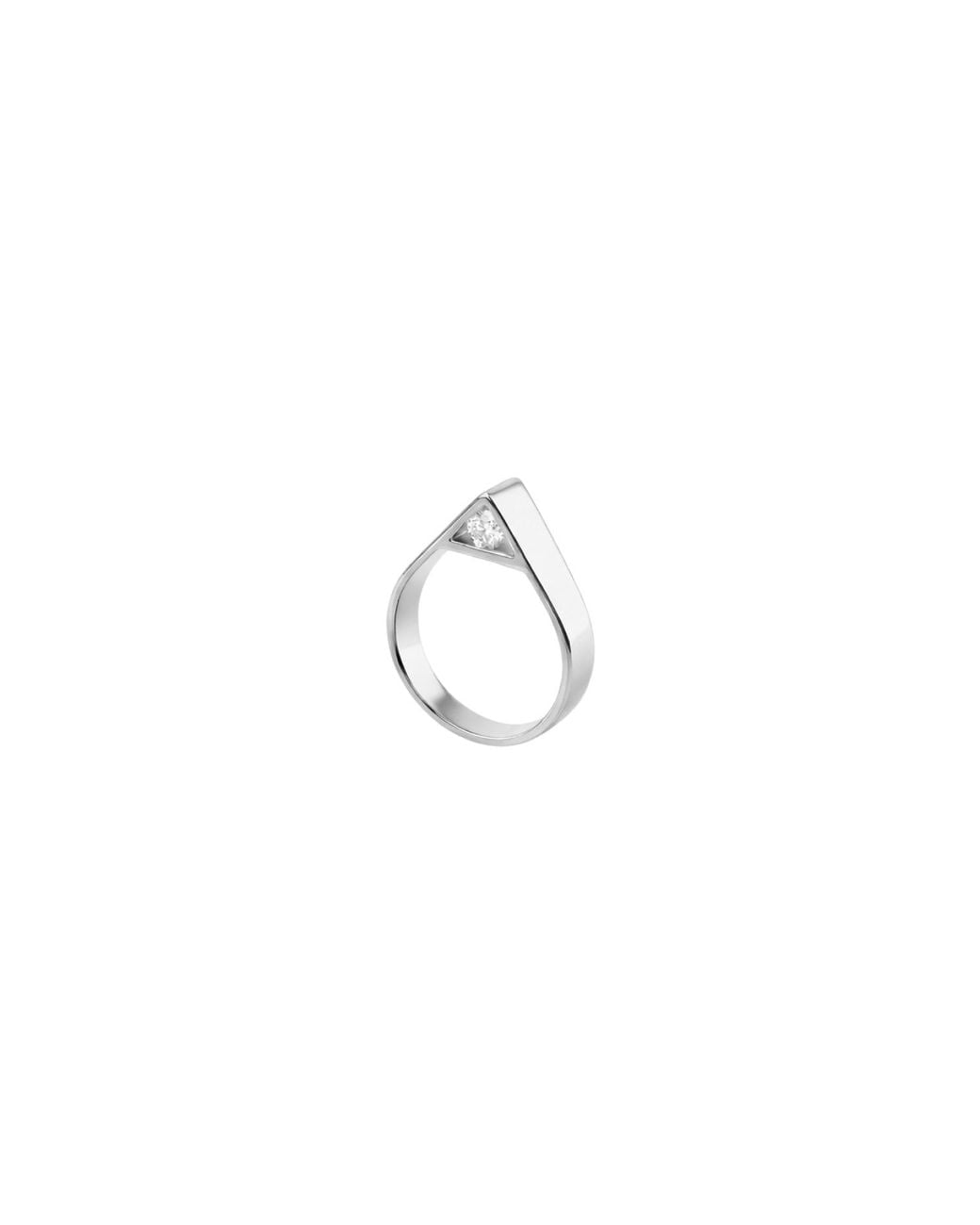 Gutta Design Metallic Aim Ring Rhodium Plated