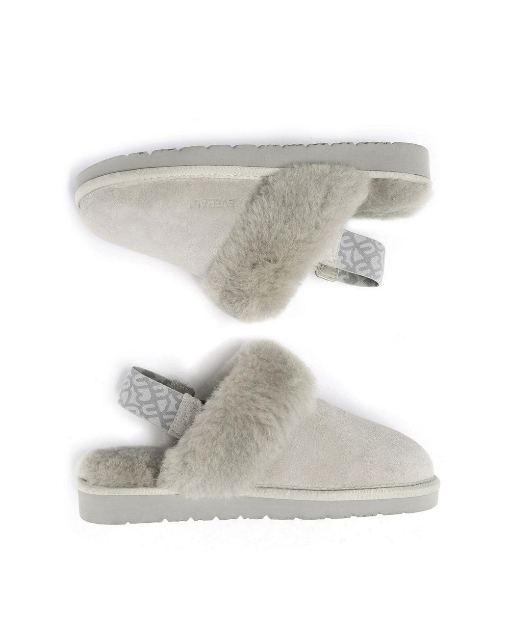 EverAu Australia Gray Pelican Removable Strap Slingback Slippers