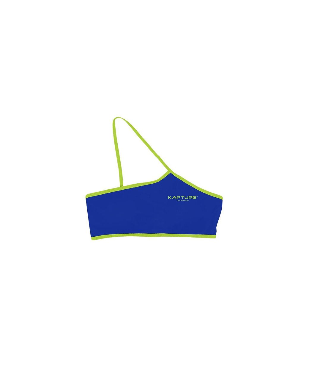 Kapture Blue Dayglow One Shoulder Recycled Bikini Top