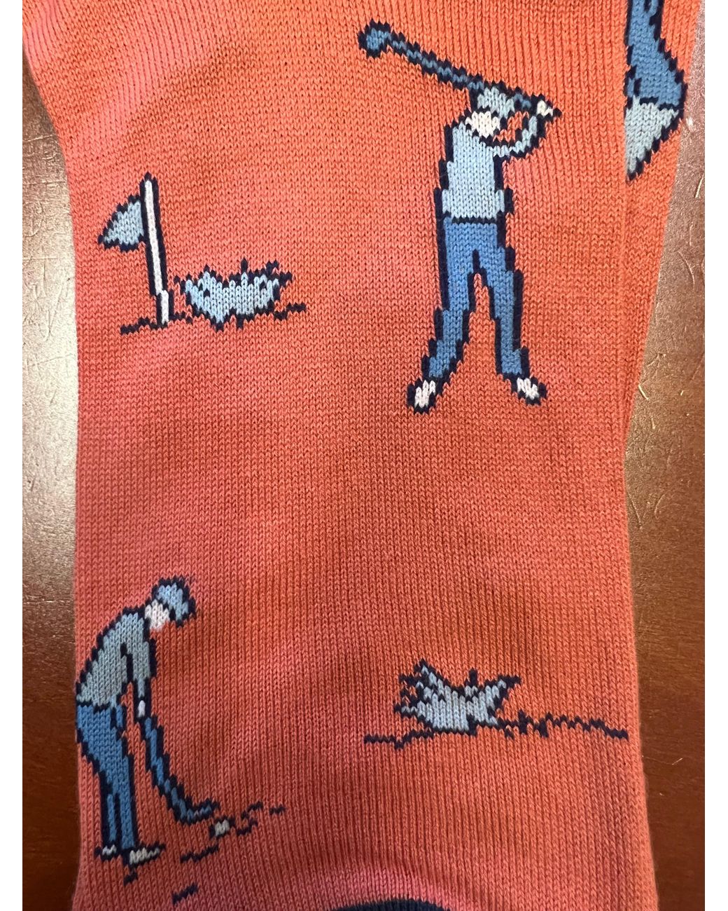 Lazyjack Press Orange Foreplay Socks for men