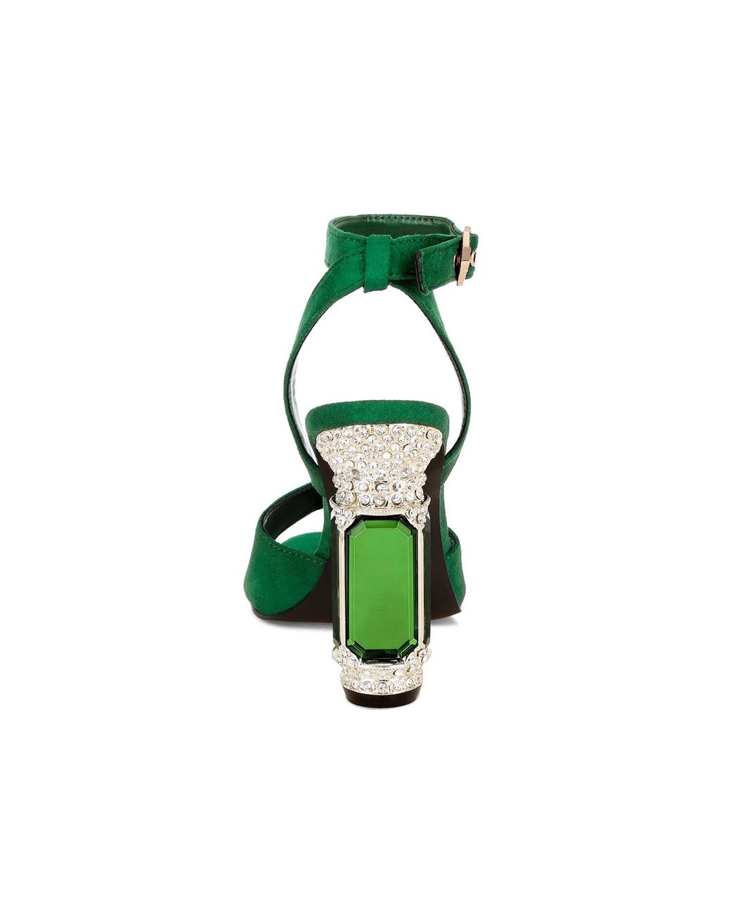 Rag & Co Black Raome Jewel Heel Sandals