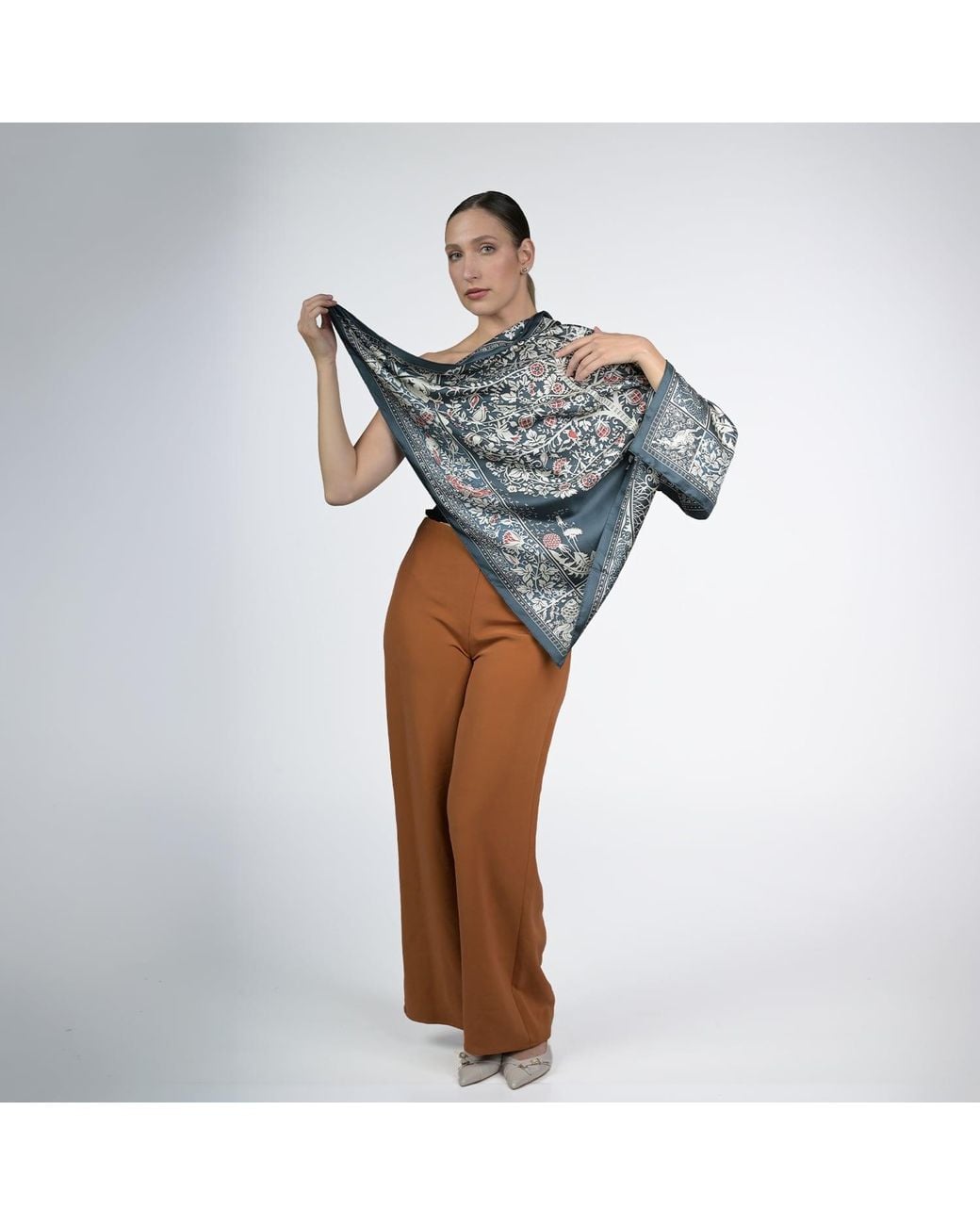 Silk&Soul Green Tree Of Life Scarf