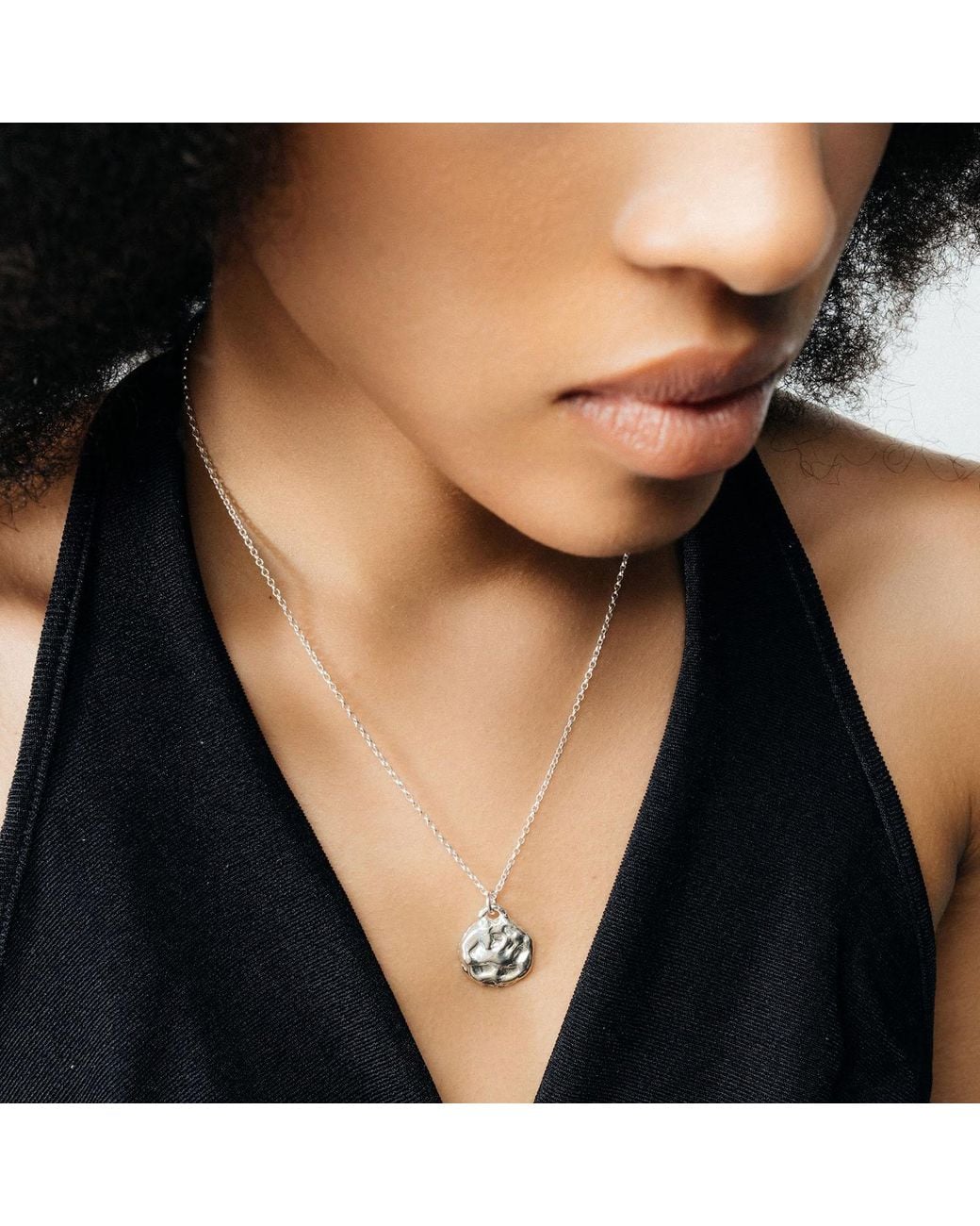 Moca Jewellery Black Moon Necklace