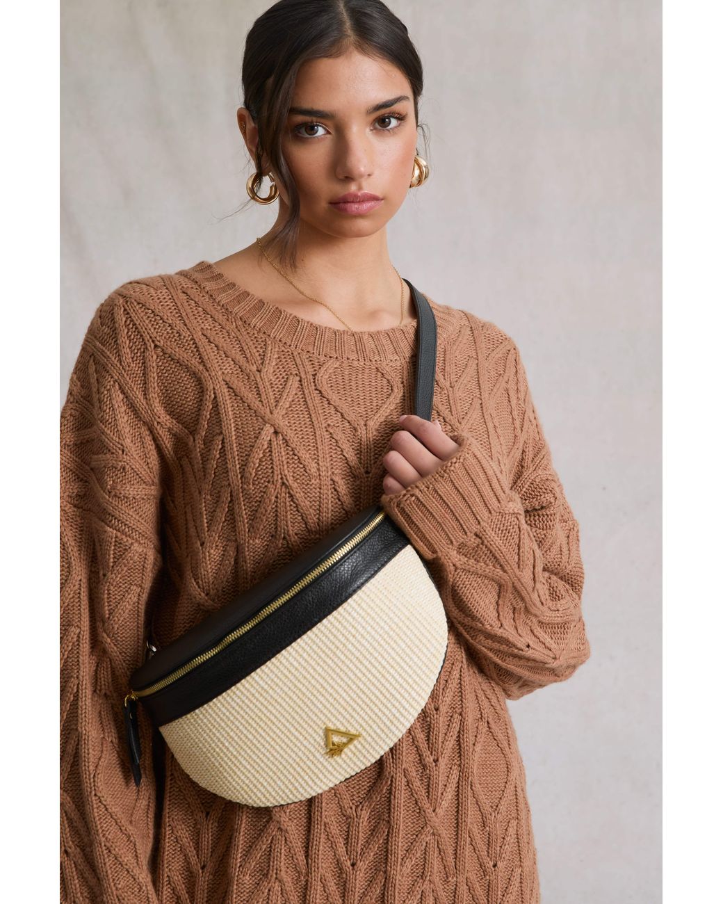 Hay Life Black Neutrals X Elie Beaumont Oversized Sling Bag