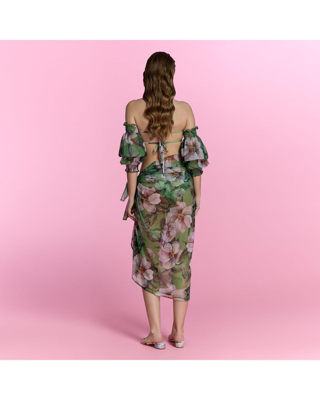 Nur Karaata Green Sheer Escape Pareo