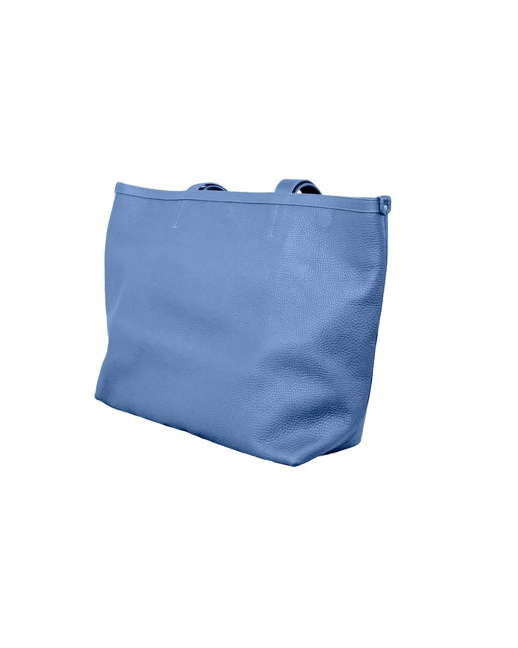 godi. Blue The Eva Handmade Leather Tote Bag