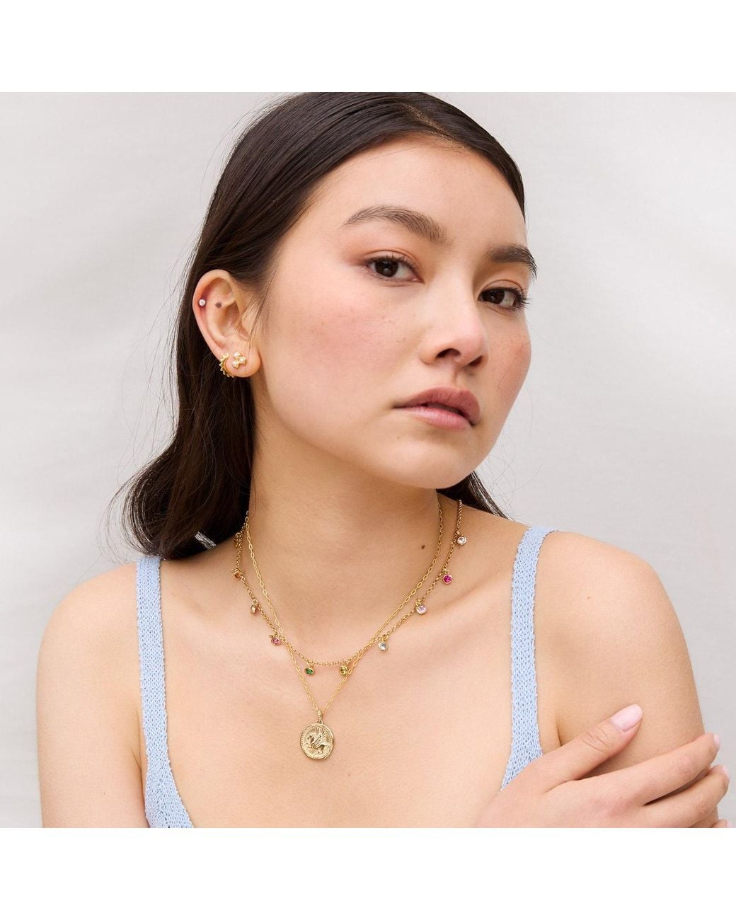 Dower & Hall Metallic Pegasus Overcome And Thrive Talisman Necklace