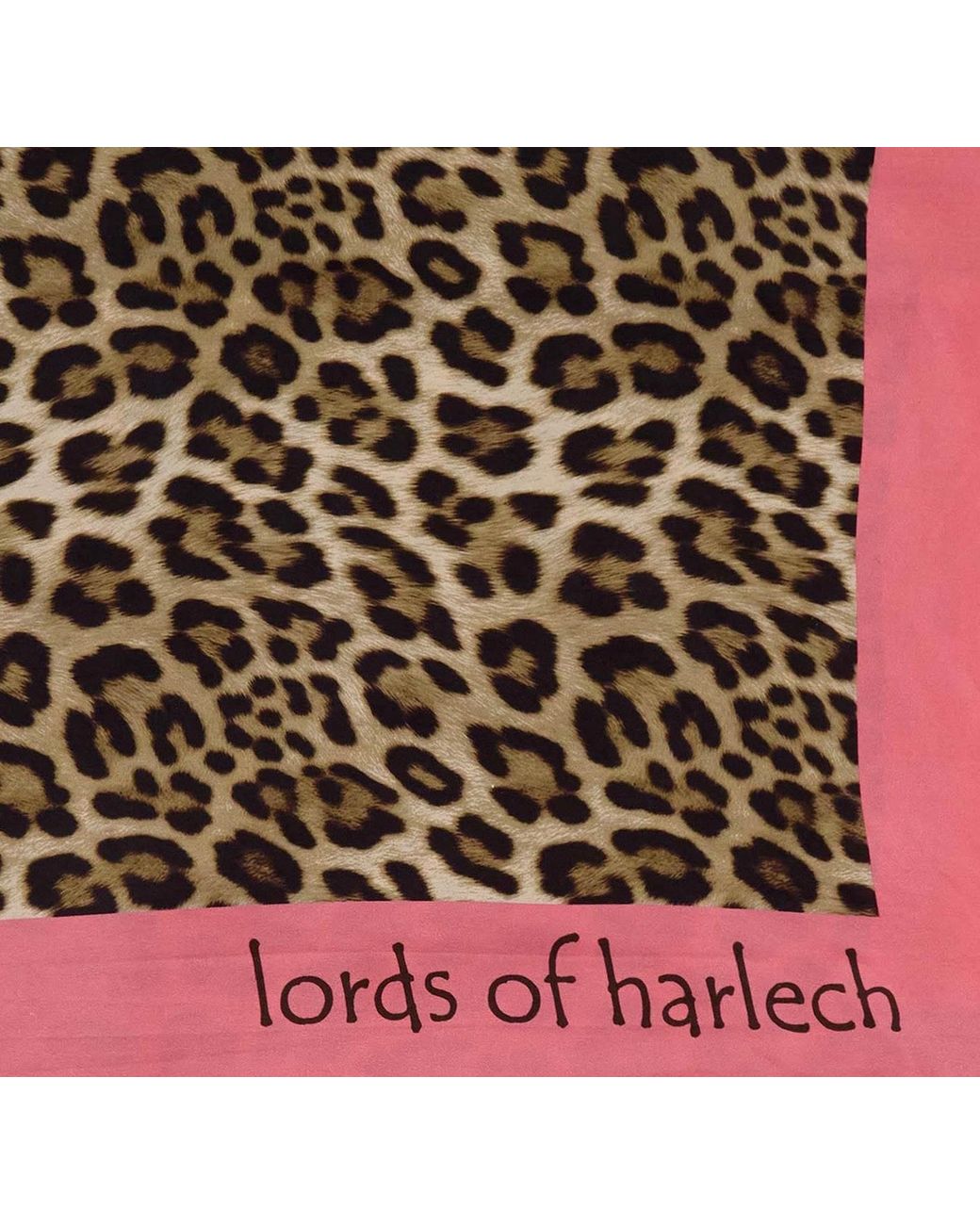 Lords of Harlech Pink Sapphira Leopard Printed Scarf