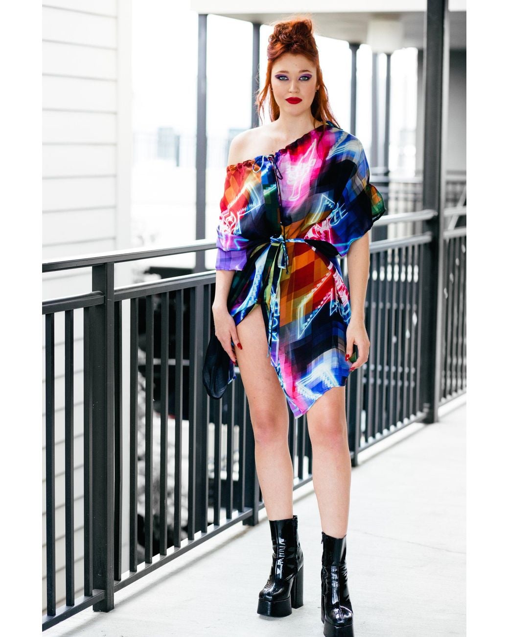 Any Old Iron Blue Lets Dance Shirt Dress
