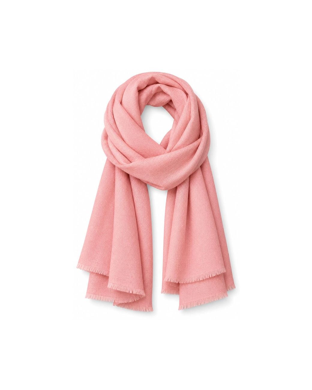 Stovaria Pink Coral Cashmere Handwoven Scarf