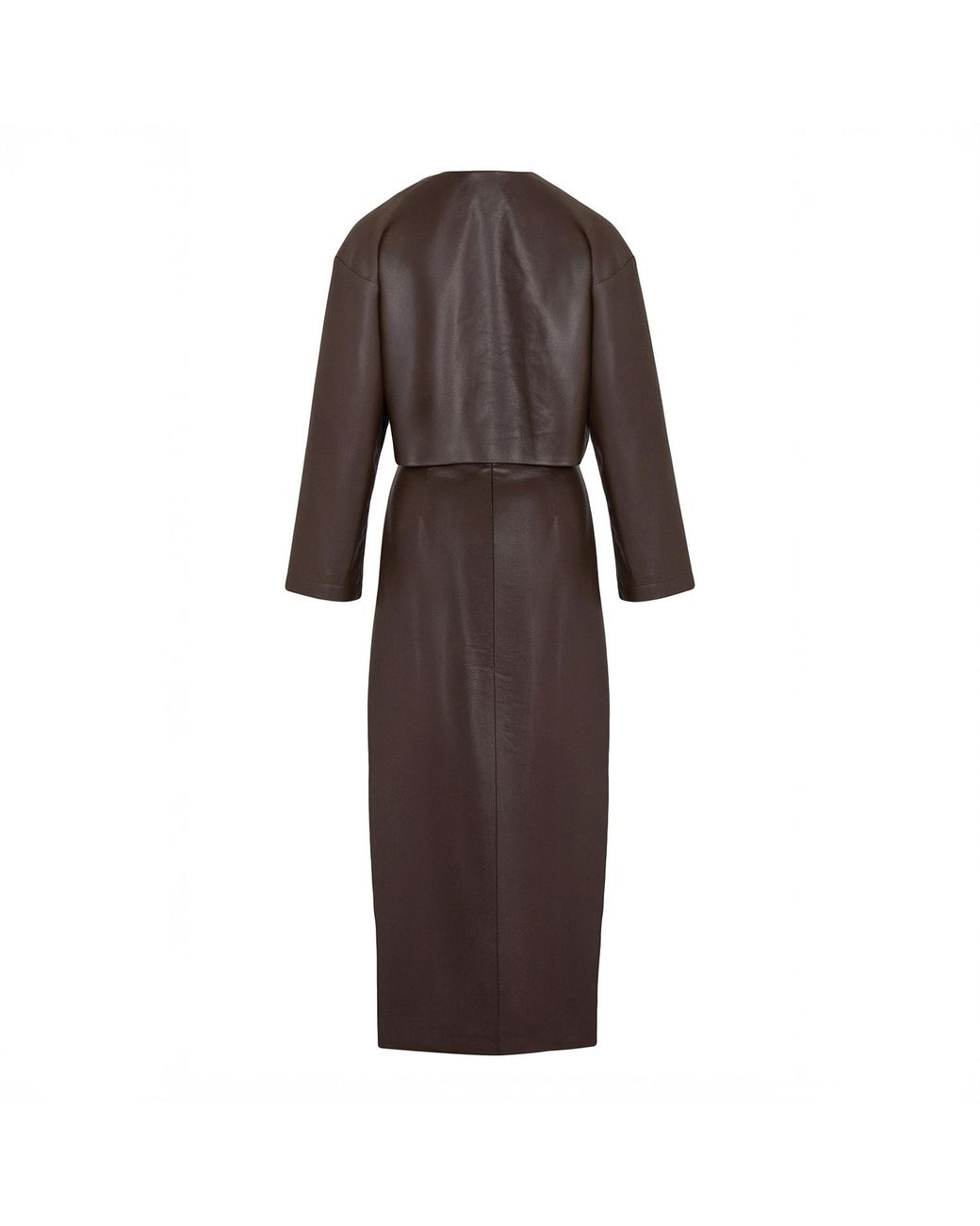 Herfetch Brown Midi Power Dress