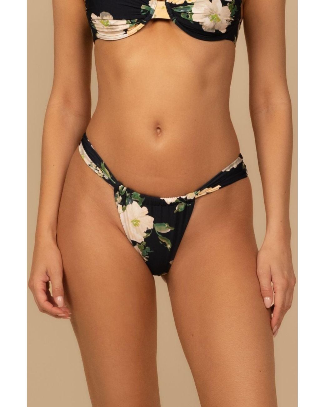 Montce Black Liz Floral Sandra Bikini Bottom
