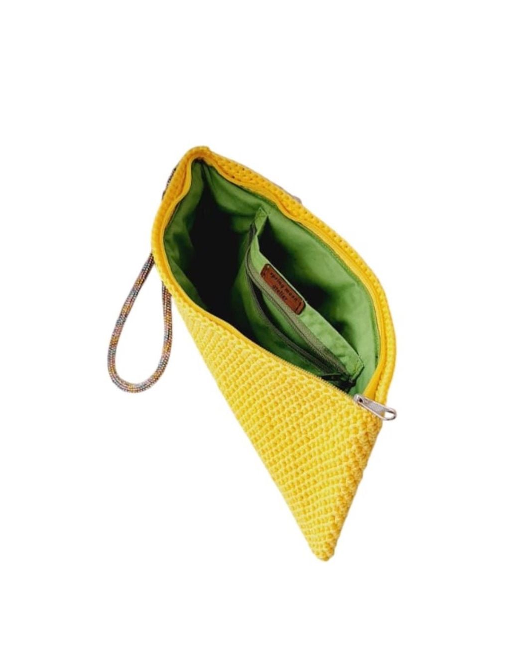 Springmoonatelier Yellow Handmade Clutch Bag – Elegant And Chic