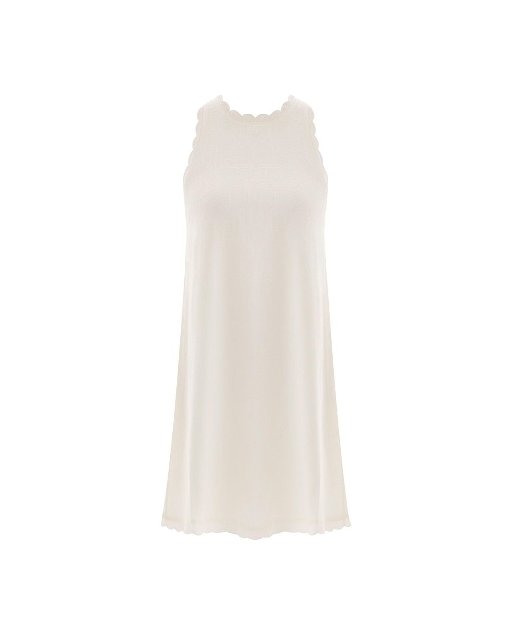 Monlicia White Calia Mini Linen Dress