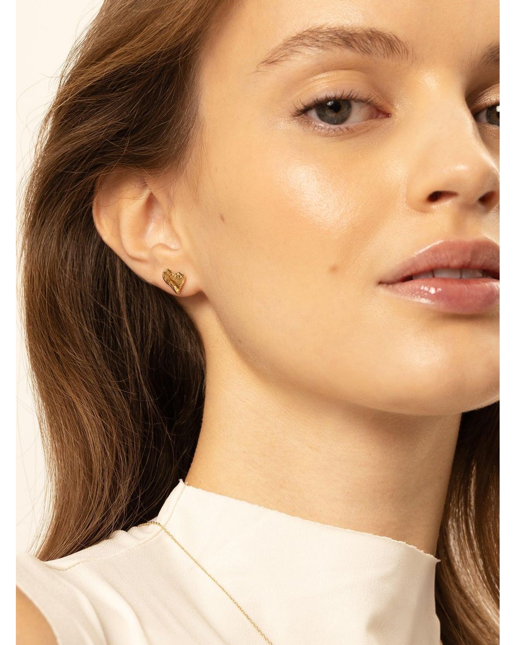 EVA REMENYI Metallic Amore Earrings 14K