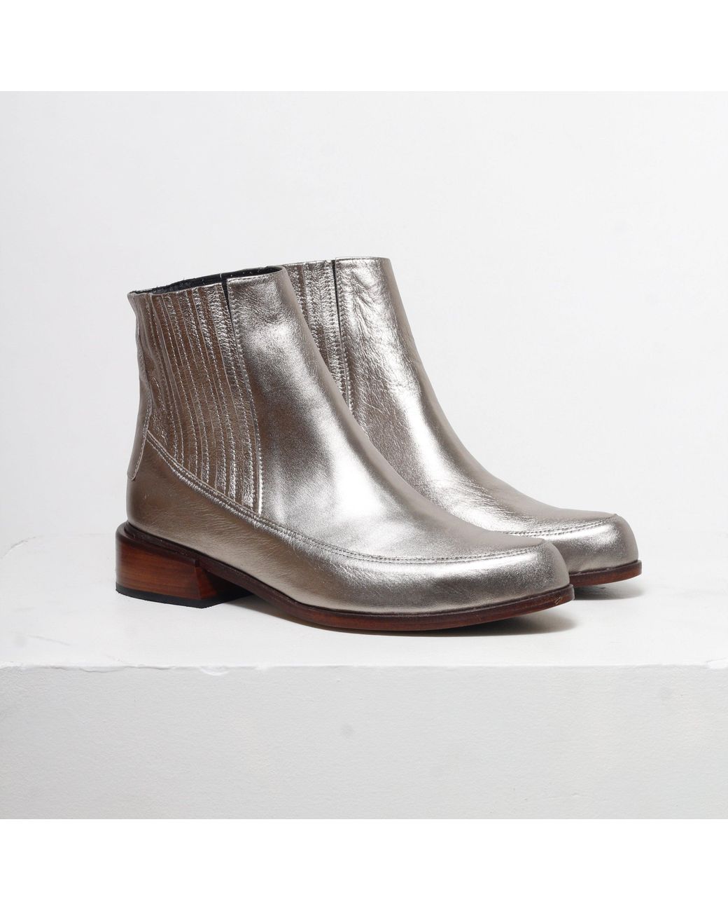 Mafalda Metallic Cordelia Ankle Boots