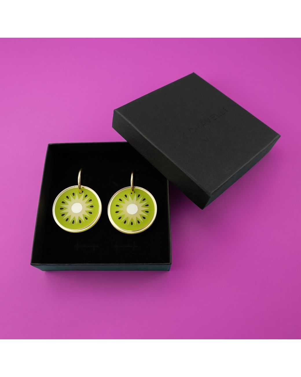 By Chavelli Green Kiwi Earrings