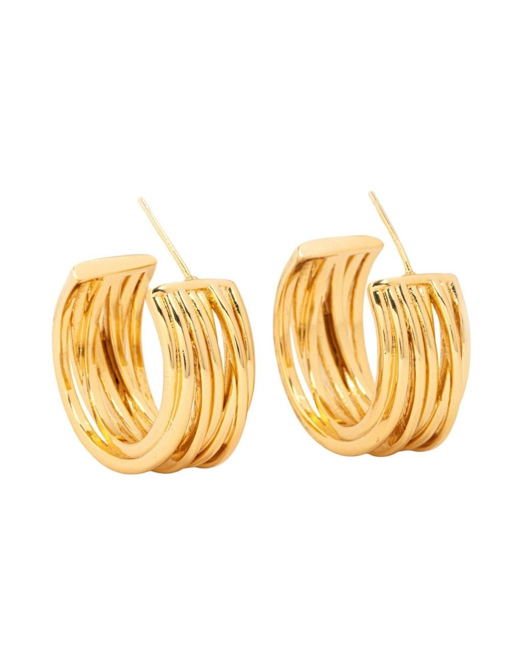 Uchi and Soto Metallic Nami Twist Earrings